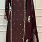 Coffee Brown Elegance Premium HO A-Line Suit Set (RT1178)