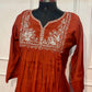 Rust Ember Premium Mull Chanderi A-Line Suit Set (RT1182)