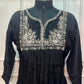 Black Majesty Premium Mull Chanderi A-Line Suit Set (RT1183)