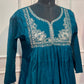 Teal Grace Premium Mull Chanderi A-Line Suit Set (RT1185)