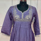 Lavender Haze Premium Mull Chanderi A-Line Suit Set (RT1186)