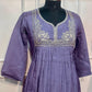 Lavender Haze Premium Mull Chanderi A-Line Suit Set (RT1186)