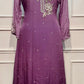 Orchid Ombre Premium Chinon Embroidered A-Line Suit Set (RT1190)