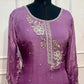 Orchid Ombre Premium Chinon Embroidered A-Line Suit Set (RT1190)
