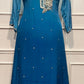 Azure Ombre Premium Chinon Embroidered A-Line Suit Set (RT1189)