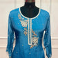 Azure Ombre Premium Chinon Embroidered A-Line Suit Set (RT1189)