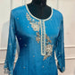 Azure Ombre Premium Chinon Embroidered A-Line Suit Set (RT1189)