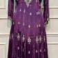 Plum Royale Premium Chinon Embroidered Anarkali Suit Set (RT1192)