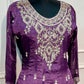 Plum Royale Premium Chinon Embroidered Anarkali Suit Set (RT1192)