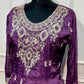 Plum Royale Premium Chinon Embroidered Anarkali Suit Set (RT1192)