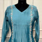 Misty Horizon Premium Mull Chanderi Embroidered Suit Set (RT1196)