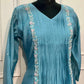 Misty Horizon Premium Mull Chanderi Embroidered Suit Set (RT1196)