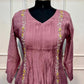 Blush Harmony Premium Mull Chanderi Embroidered Suit Set (RT1195)