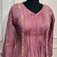Blush Harmony Premium Mull Chanderi Embroidered Suit Set (RT1195)