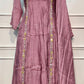 Blush Harmony Premium Mull Chanderi Embroidered Suit Set (RT1195)