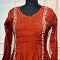 Copper Glow Premium Mull Chanderi Embroidered Suit Set (RT1193)