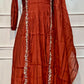 Copper Glow Premium Mull Chanderi Embroidered Suit Set (RT1193)