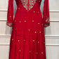 Radiant Fuchsia Premium Chinon Anarkali Suit Set (RT1211)