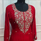 Crimson Grace Premium Chinon Anarkali Suit Set (RT1210)