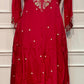 Crimson Grace Premium Chinon Anarkali Suit Set (RT1210)