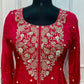Radiant Fuchsia Premium Chinon Anarkali Suit Set (RT1211)