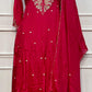 Radiant Fuchsia Premium Chinon Anarkali Suit Set (RT1211)