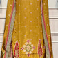 Mustard Royale Butter Crepe Cape Suit Set (RT1212)