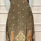 Olive Heritage Butter Crepe Cape Suit Set (RT1213)
