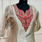 Rose Gold Dual-Tone Metallic Shimmer A-Line Suit Set (RT1217)