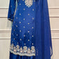 Royal Sapphire Premium Chinon Sharara Suit Set (RT1218)