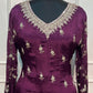 Plum Majesty Chinon Embroidered Anarkali Suit Set (RT1221)