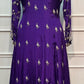 Royal Violet Chinon Embroidered Anarkali Suit Set (RT1220)