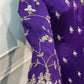 Royal Violet Chinon Embroidered Anarkali Suit Set (RT1220)