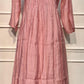 Blush Pearl Mull Chanderi Embroidered 3 Piece Suit Set (RT1227)