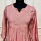 Blush Pearl Mull Chanderi Embroidered 3 Piece Suit Set (RT1227)