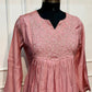 Blush Pearl Mull Chanderi Embroidered 3 Piece Suit Set (RT1227)