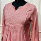 Blush Pearl Mull Chanderi Embroidered 3 Piece Suit Set (RT1227)