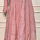 Blush Pearl Mull Chanderi Embroidered 3 Piece Suit Set (RT1227)