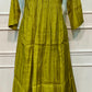Olive Bloom Mull Chanderi Embroidered 3 Piece Suit Set (RT1226)