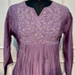 Lavender Grace Mull Chanderi Embroidered 3 Piece Suit Set (RT1225)
