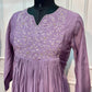 Lavender Grace Mull Chanderi Embroidered 3 Piece Suit Set (RT1225)