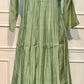 Sage Serenity Mull Chanderi Embroidered 3 Piece Suit Set (RT1224)