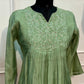 Sage Serenity Mull Chanderi Embroidered 3 Piece Suit Set (RT1224)