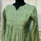 Sage Serenity Mull Chanderi Embroidered 3 Piece Suit Set (RT1224)