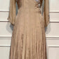 Champagne Glow Chinon Embroidered Anarkali Suit Set (RT1231)