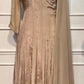 Champagne Glow Chinon Embroidered Anarkali Suit Set (RT1231)