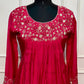Magenta Muse Mull Chanderi Embroidered Anarkali Suit Set (RT1236)