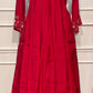 Ruby Royale Mull Chanderi Embroidered Anarkali Suit Set (RT1234)