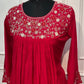 Ruby Royale Mull Chanderi Embroidered Anarkali Suit Set (RT1234)