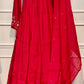 Ruby Royale Mull Chanderi Embroidered Anarkali Suit Set (RT1234)